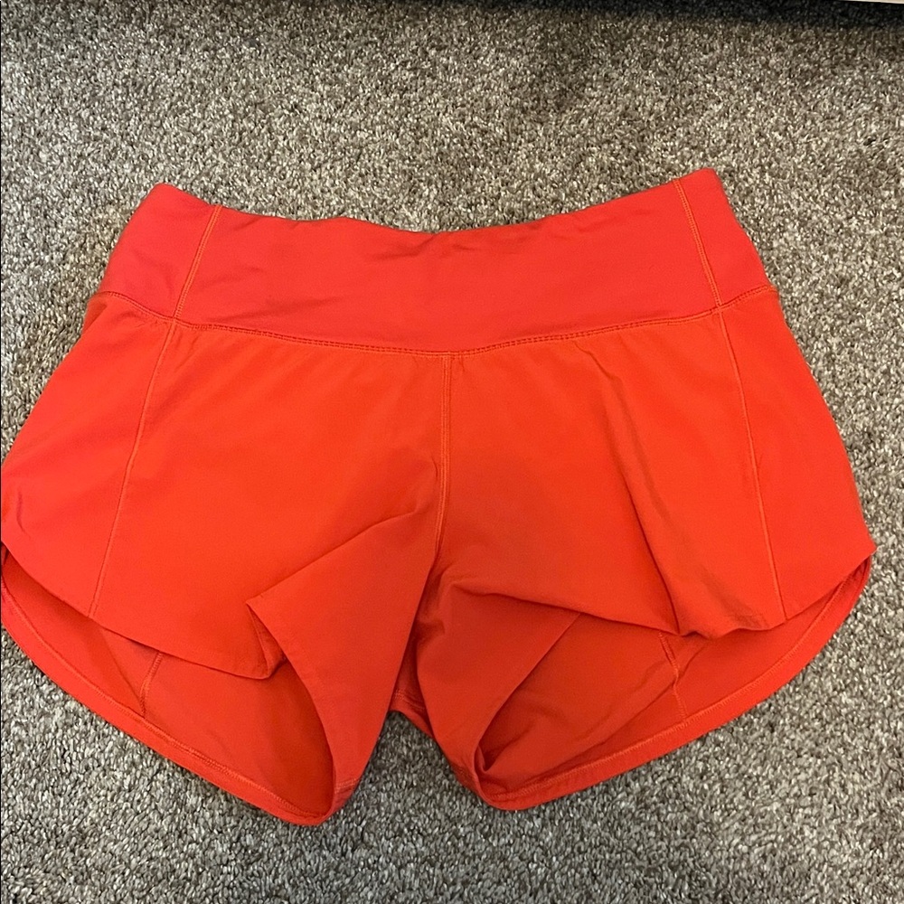 Lululemon Red Athletic Shorts